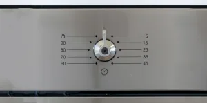 Close up of a large single burner knob