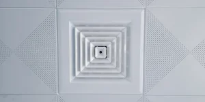 Gros plan d'un panneau de ventilation