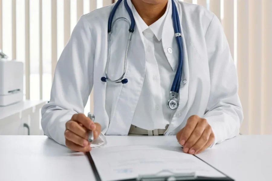 Doctor at Her Office