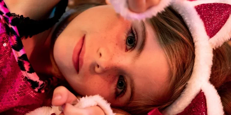 Girl In Cat Costume Close Up