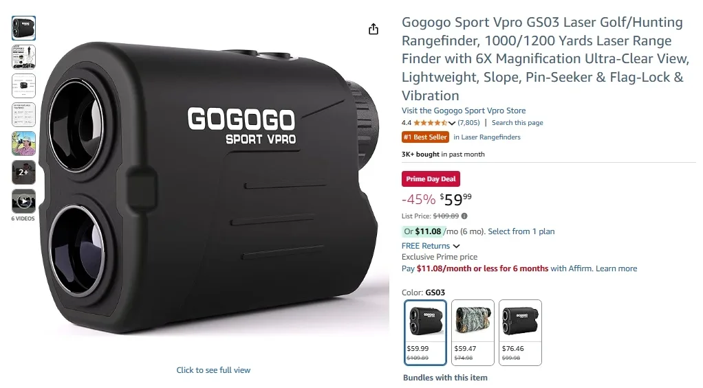 Telémetro láser Gogogo Sport GS03