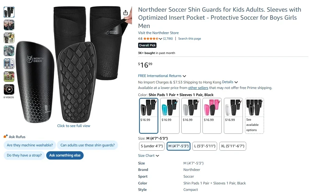 Espinilleras de fútbol Northdeer con mangas