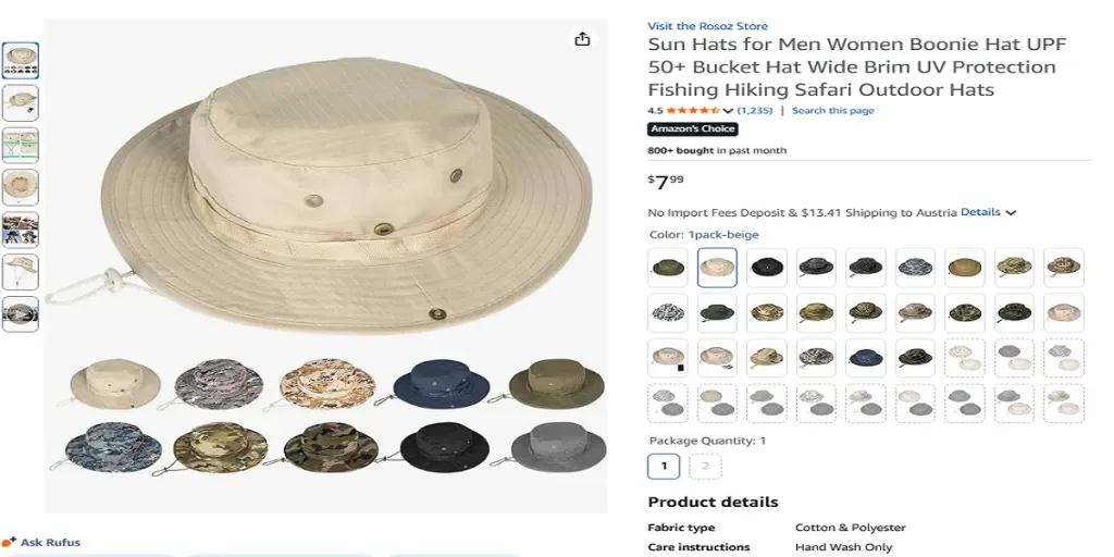 Topi Matahari Rosoz untuk Pria dan Wanita