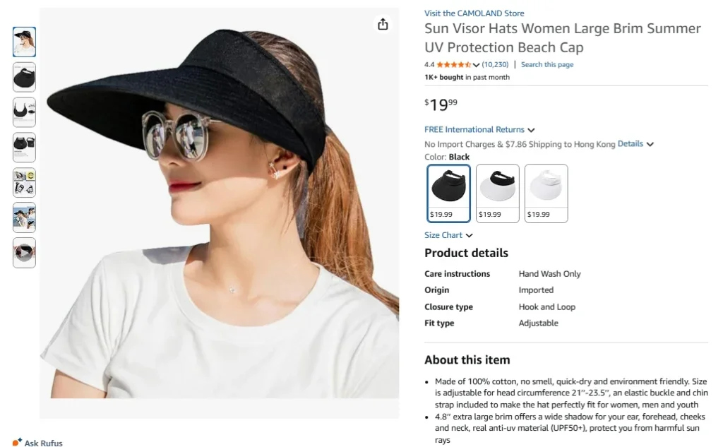 Topi Pelindung Matahari Wanita