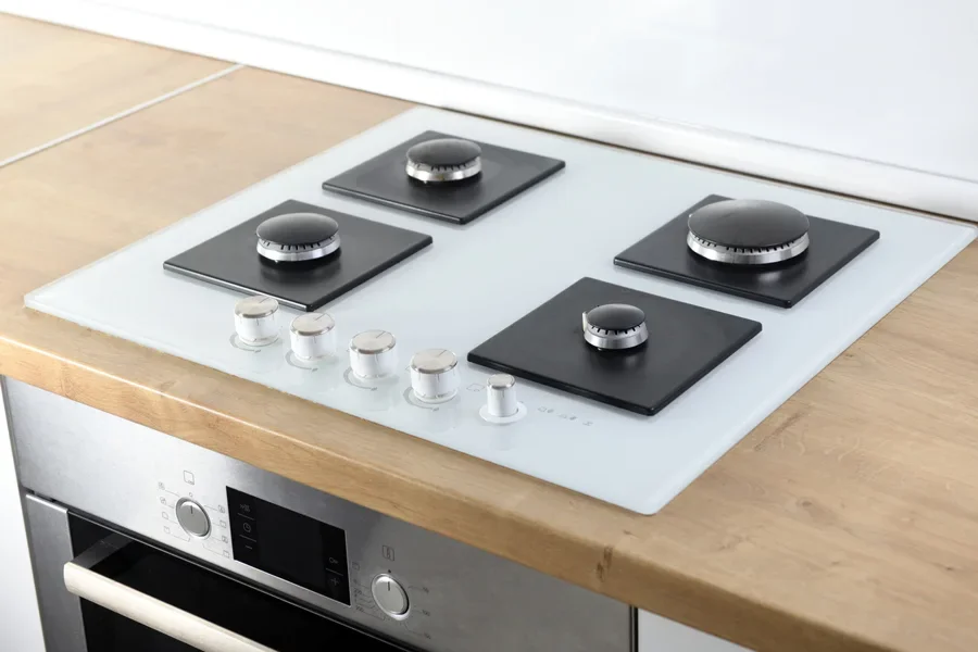 White glass and ceramic burner