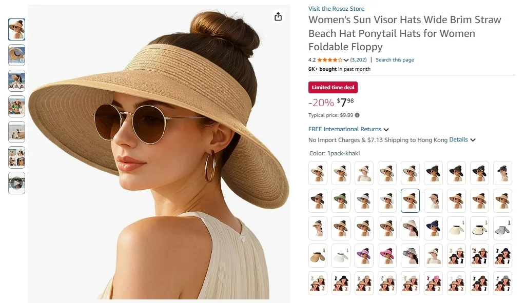 Topi Pelindung Matahari Wanita