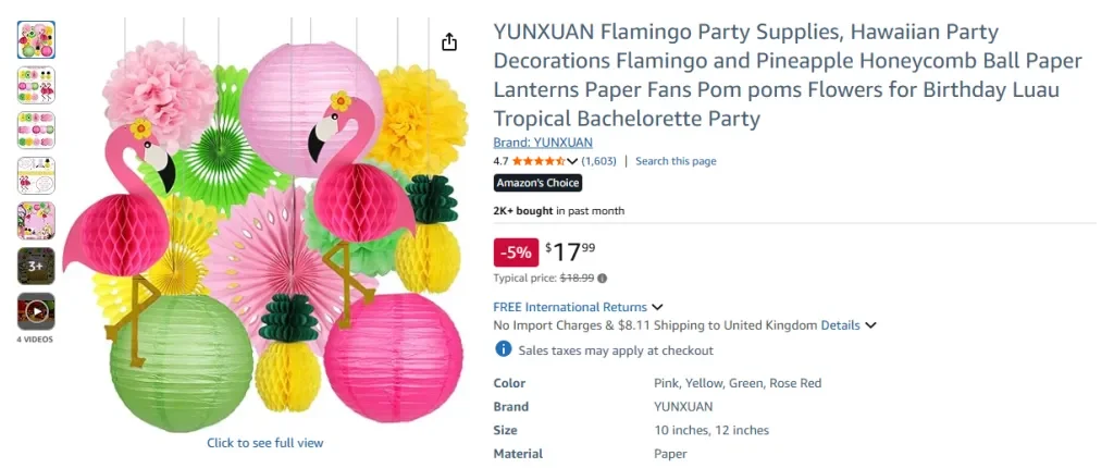 YUNXUAN Flamingo-Partyzubehör, Hawaii-Partydekorationen