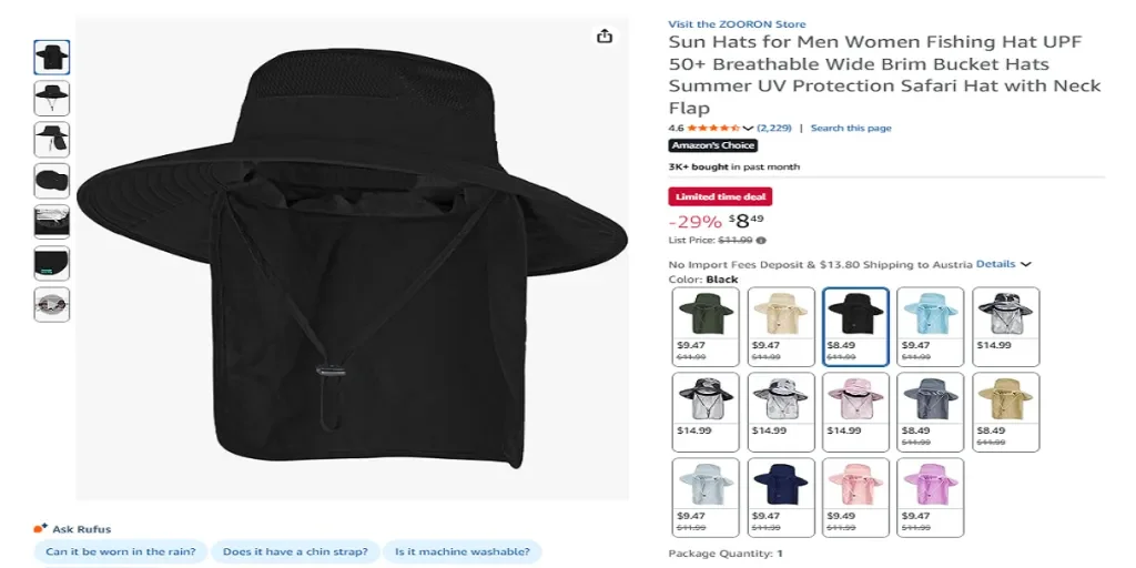 Topi Matahari ZOORON untuk Pria dan Wanita