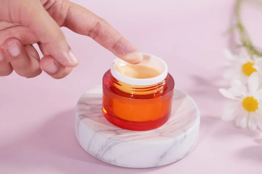 A person using bee venom cream
