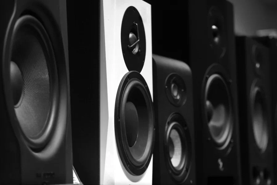 Close up of speakers