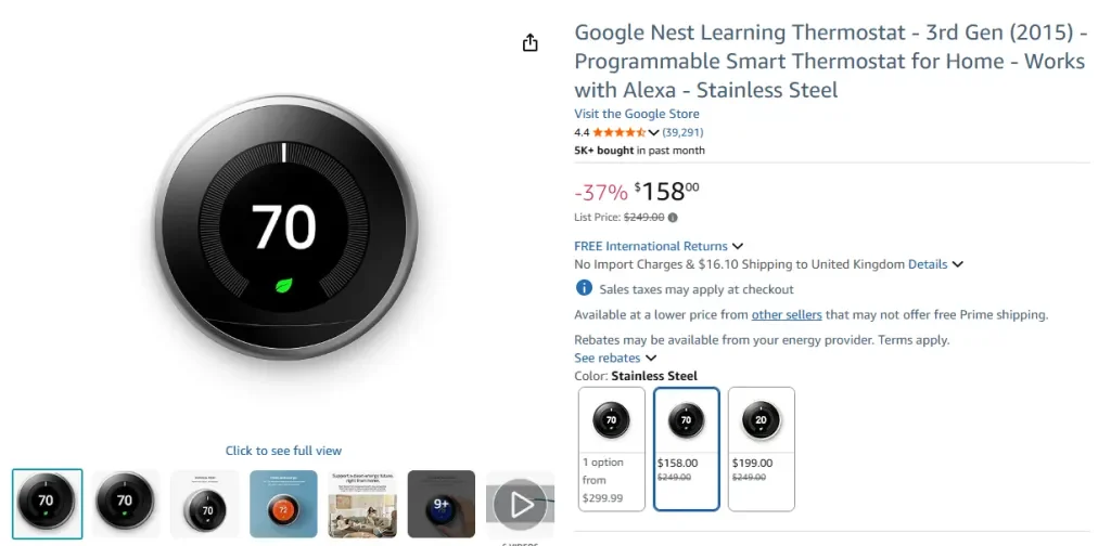 Google Nest Learning Thermostat – 3. Generation (2015)