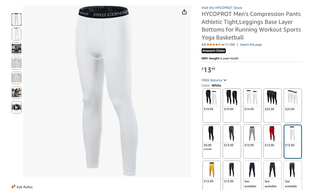 HYCOPROT мужские компрессионные штаны спортивные леггинсы базовый слой