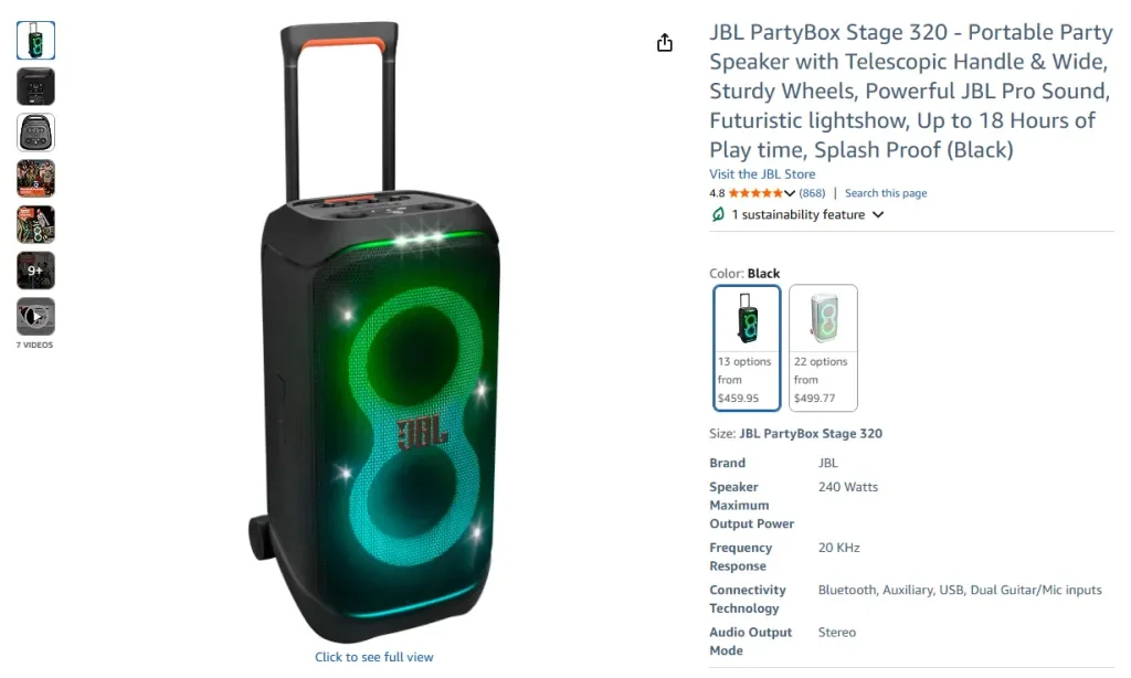 JBL PartyBox Etapa 320