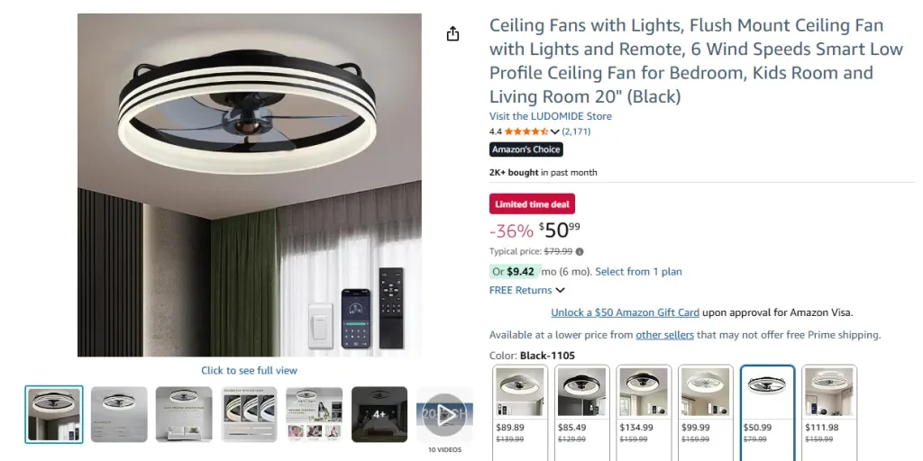 Потолочные вентиляторы LUDOMIDE с подсветкой, скрытый монтаж 20