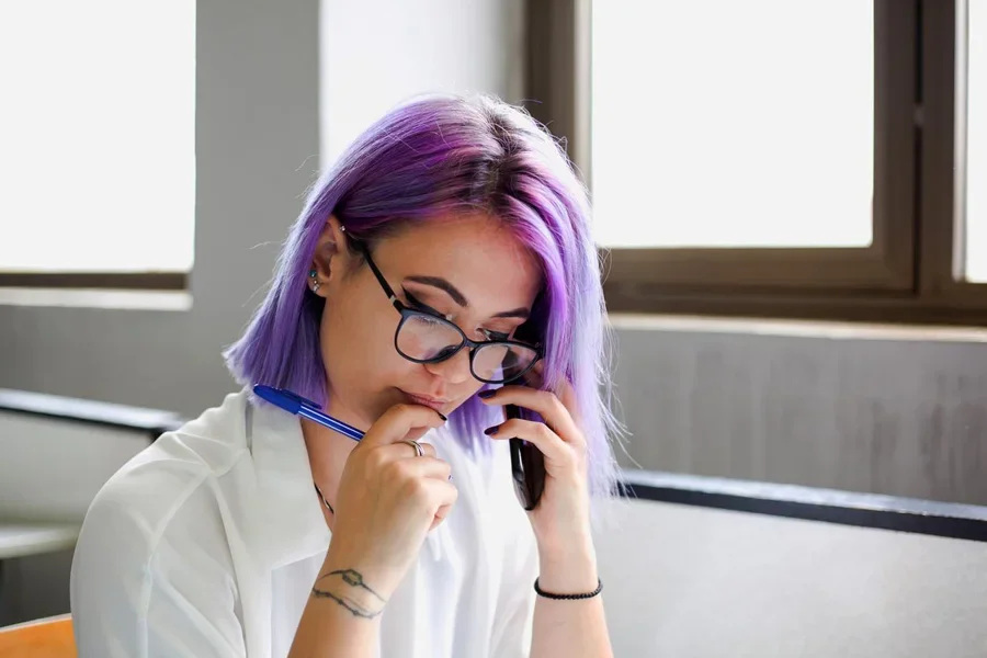 Светло-фиолетовые волосы