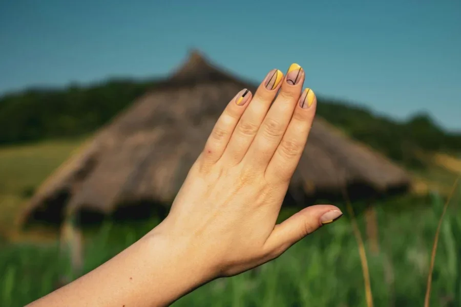 Manicured Hand in a Natural Environment