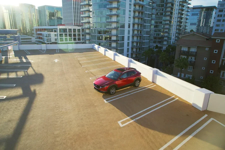 Mobile ADAS calibration can operate in large parking areas