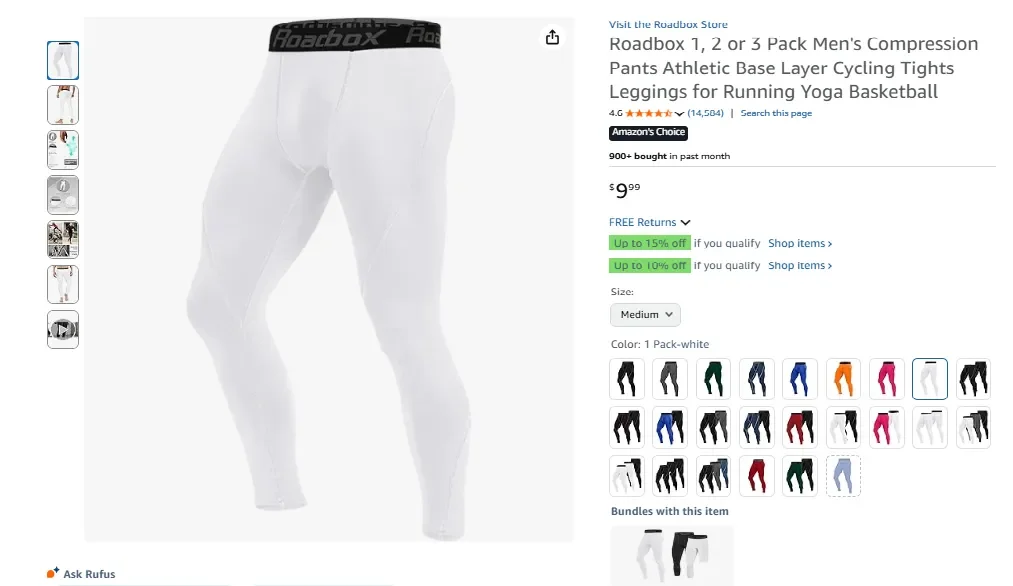 Мужские компрессионные штаны Roadbox, спортивный базовый слой, велотрико