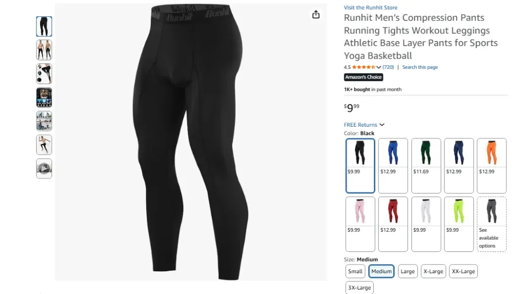 Мужские компрессионные штаны Runhit, леггинсы для бега и тренировок