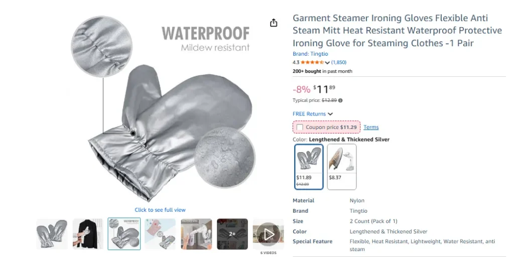 Guantes de vapor protectores impermeables y resistentes al calor Tingtio