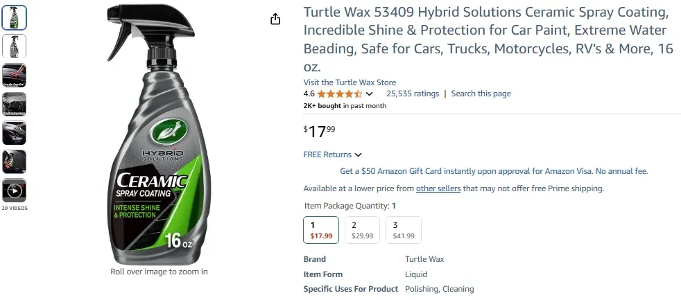 Turtle Wax Hybrid Solutions Keramik-Sprühbeschichtung