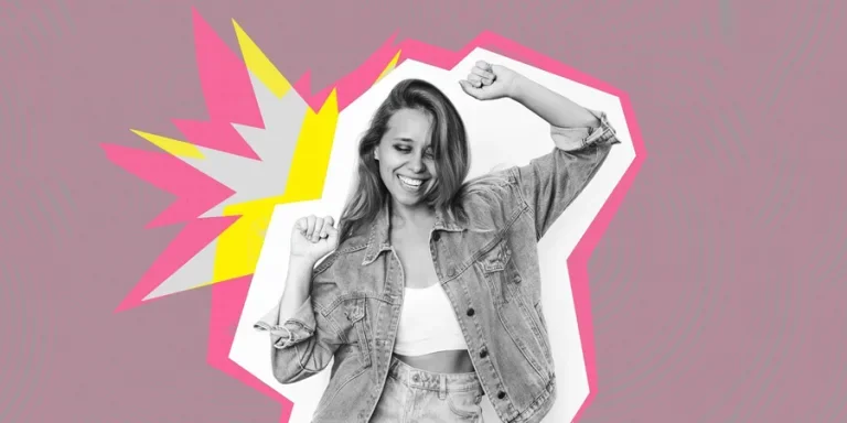 Mujer joven con una chaqueta vaquera