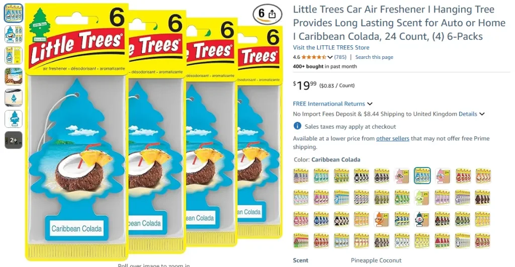 screenshot of Little Trees Car Air Freshener – Caribbean Colada