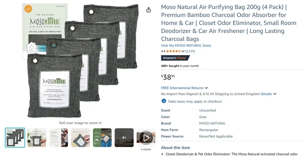 screenshot of Moso Natural Air Purifying Bag – 4-Pack