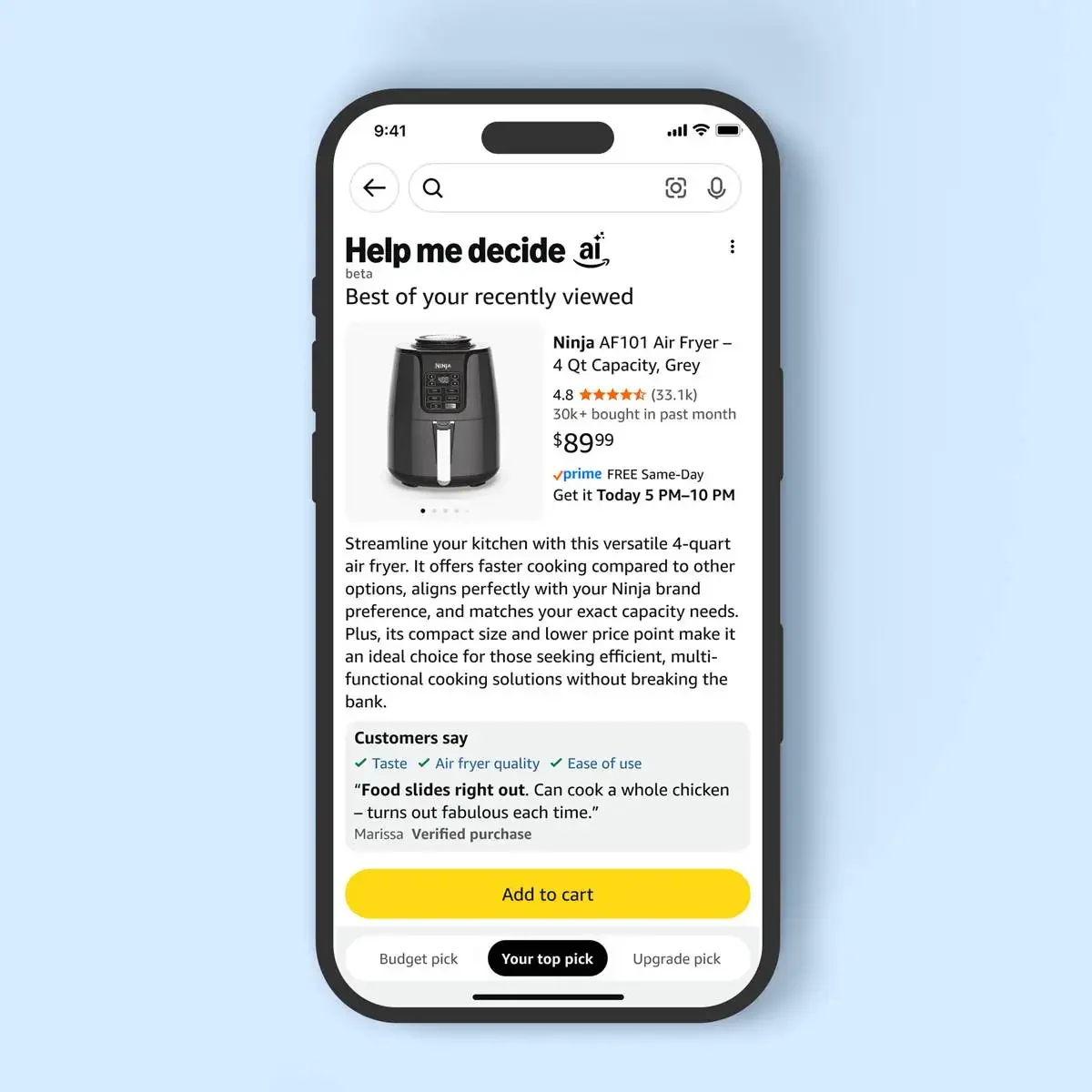 Amazon Help Me Decide AI