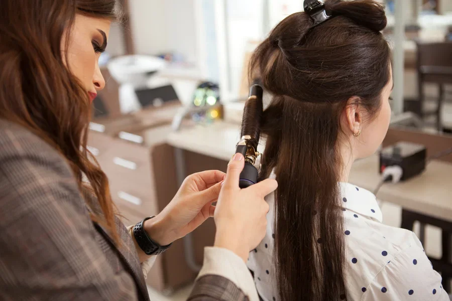 Beautiful Woman at Hair Salon