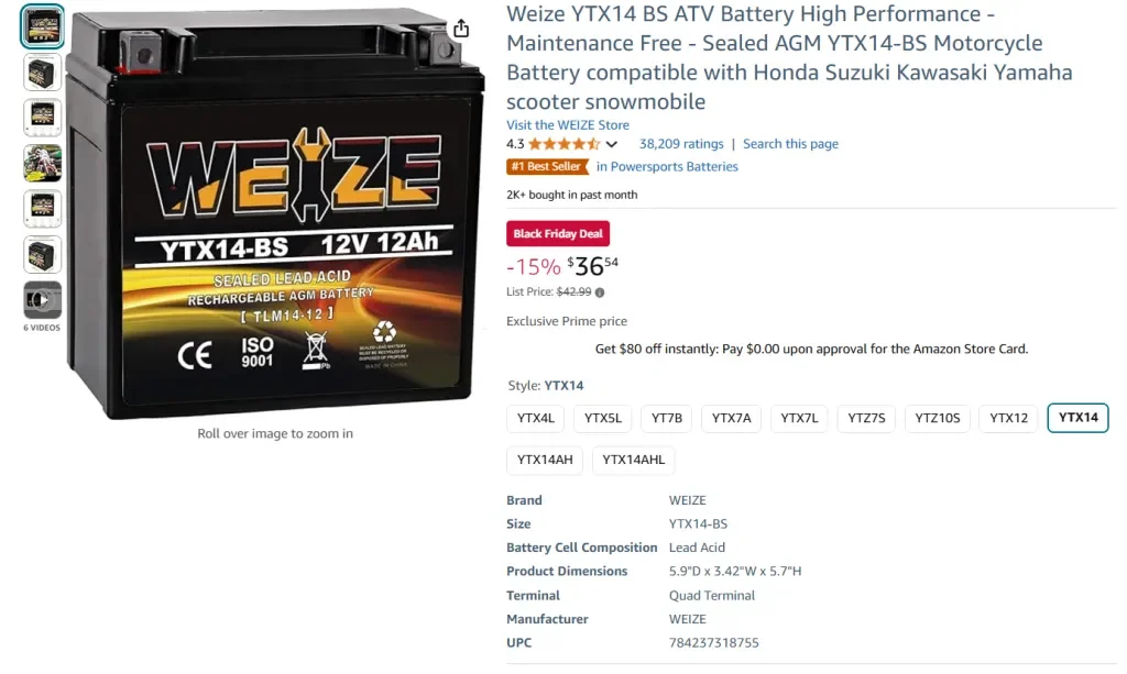 Motorcycle Batteries