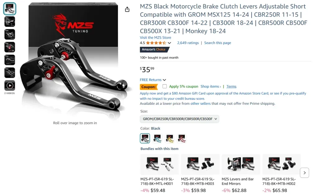 Motorcycle Brake Levers