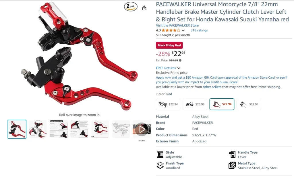 Motorcycle Brake Levers