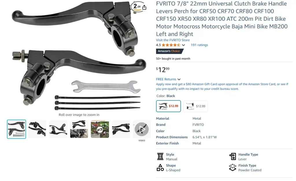 Motorcycle Brake Levers