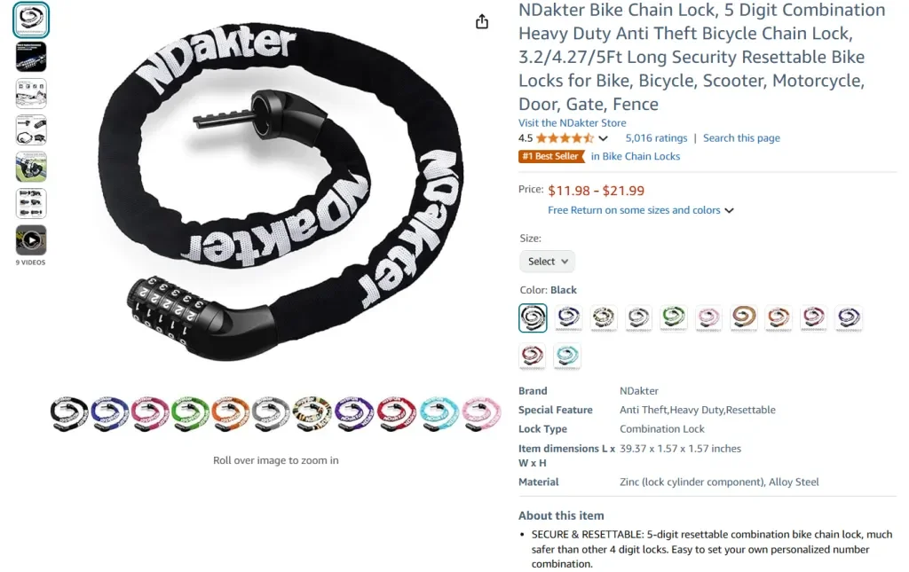 Antivols et chaînes pour motos