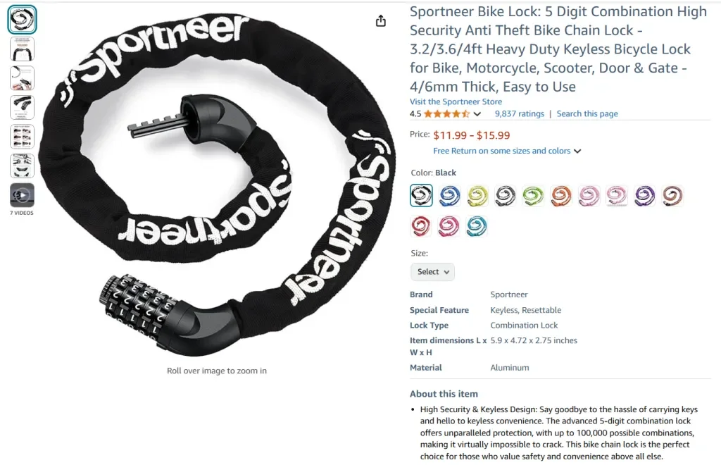 Antivols et chaînes pour motos