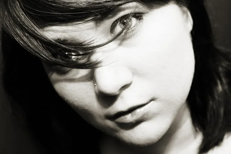 Black and White Portrait of a Twenty-Something Female