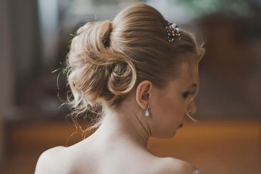 Bride with Elegant Hairstyle Waiting
