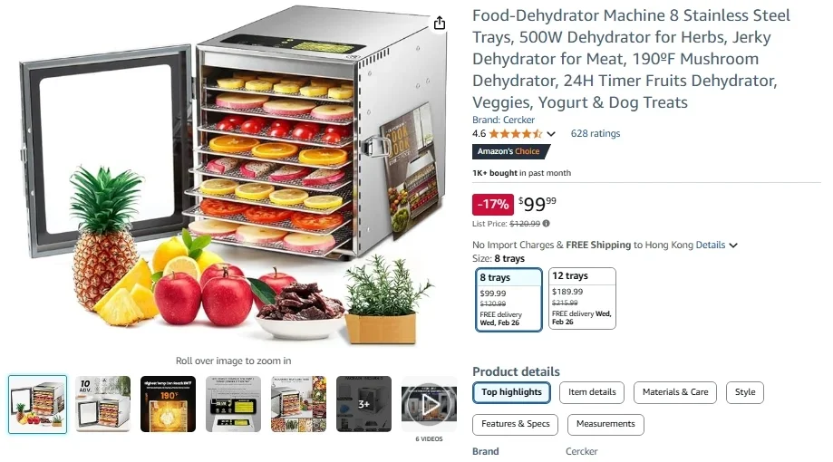 Cercker Food Dehydrator