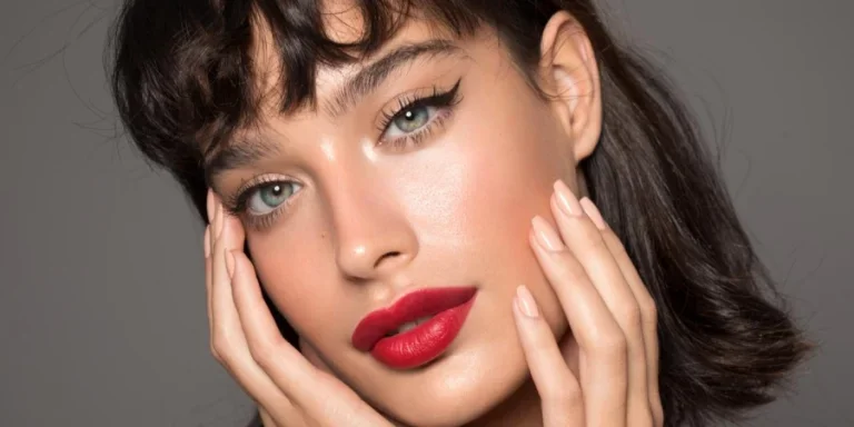 Close-up Studio Shot of Gorgeous Woman