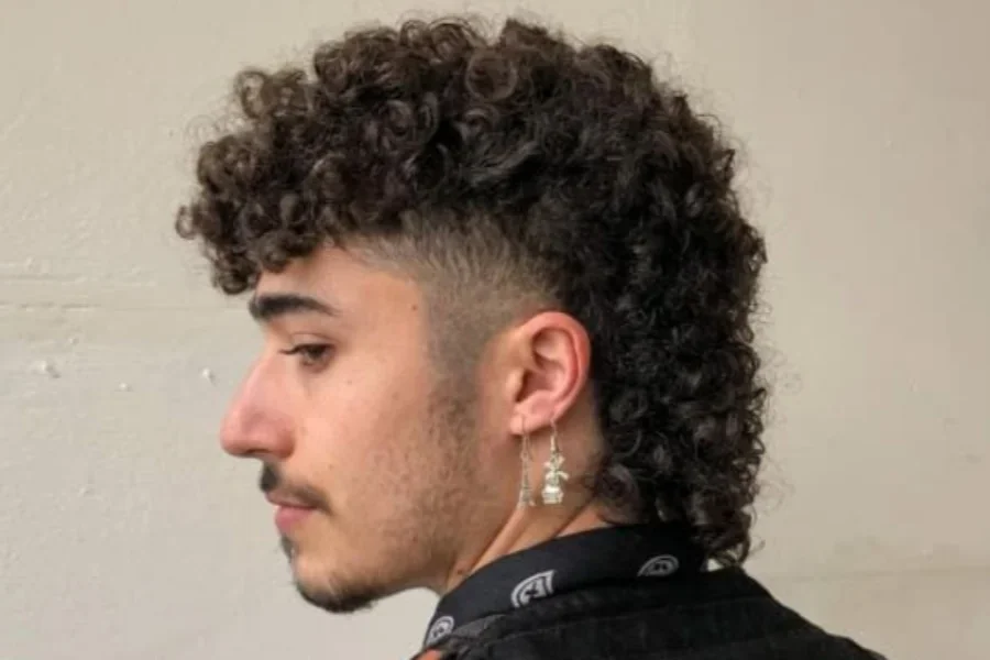 Curly Mullet Haircut for Man