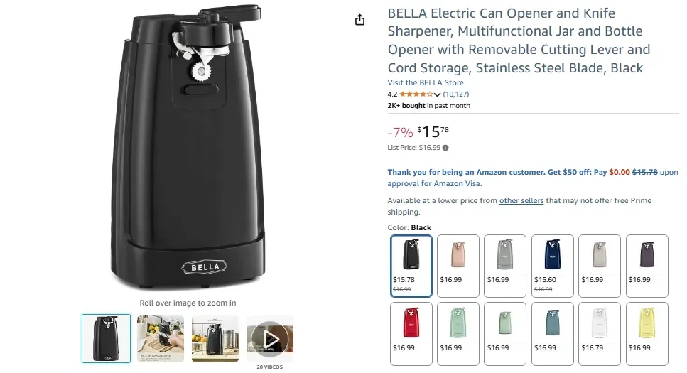 Electric Multifunctional Jar and Bottle Opener