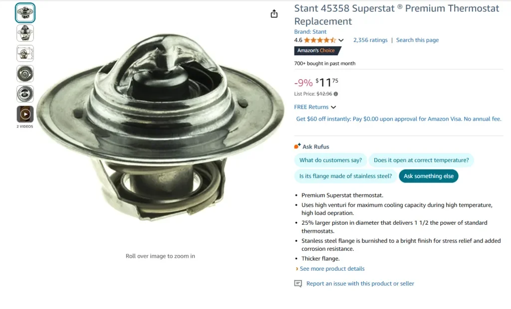 Termostatos do motor