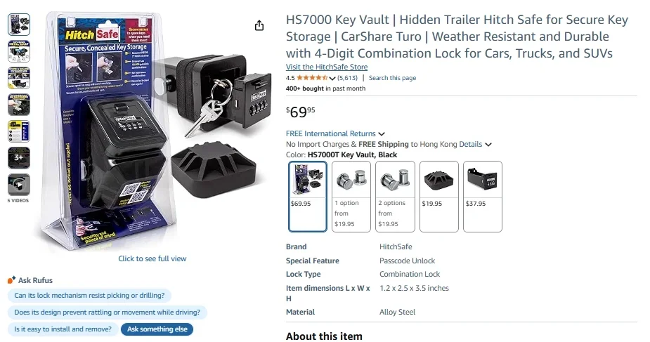 HitchSafe HS7000 Key Vault