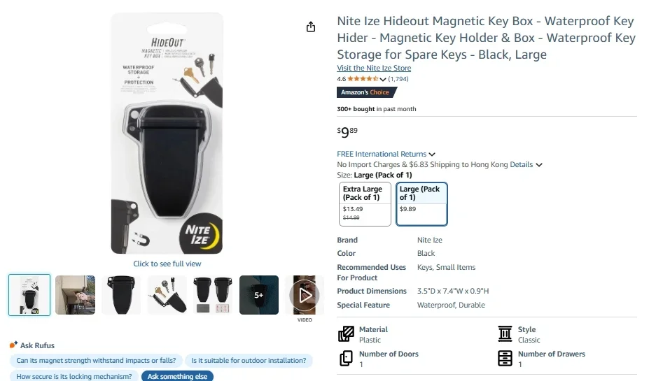 Nite Ize HideOut Magnetic Key Box