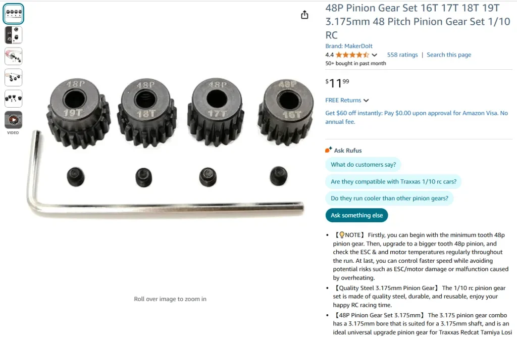 Engrenages à pignons