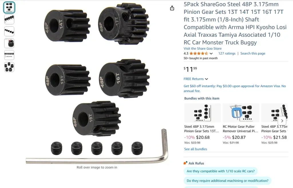 Engrenages à pignons