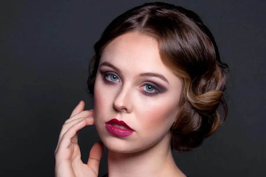 Retro Styled Portrait of Young Woman