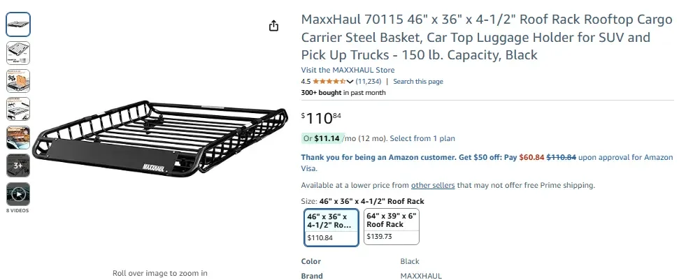 Стальная корзина багажника на крышу