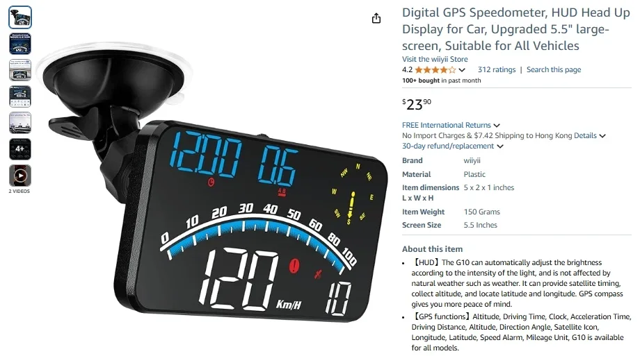Wiiyii Speedometer HUD
